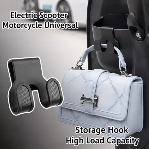 Universal Electric Vehicle Motorcycle Front Hook ABS Plastic Double Storage Hook Rack Portable Convenient Car Hang Holder
