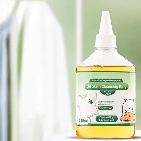 Clothing Oil Stain Remover Biological Enzyme Fabric Cleaner Liquid Cleaning Agent For All Clothes Daily Use