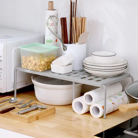 Telescopic Kitchen Sink Storage Rack Under Sink Organizer Adjustable Multi-Layer Storage Shelf Bathroom Countertop Storage Holder