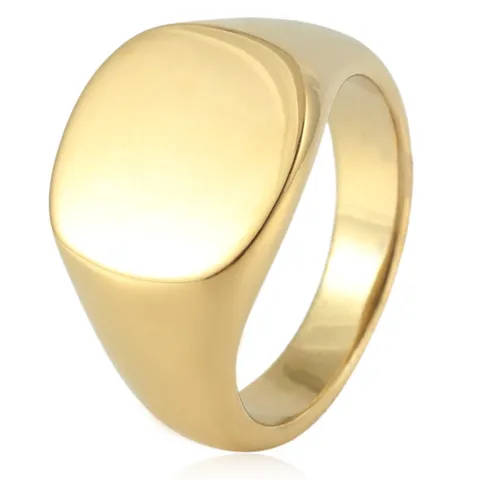 Bague Sceau en Acier Titane Minimaliste Pour Hommes Femmes Bague Lisse en Acier Inoxydable Poli Finition Miroir Bijoux Quotidiens