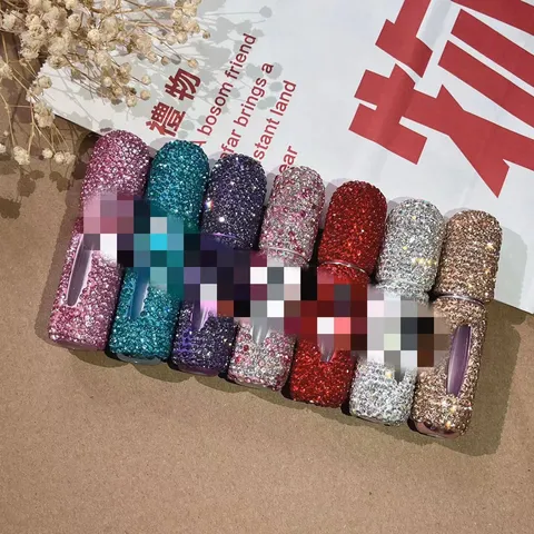 Draagbare Navulbare Parfumverstuiver Roestvrij Staal Reizen Cosmetische Spray Fles Met Strass Versiering