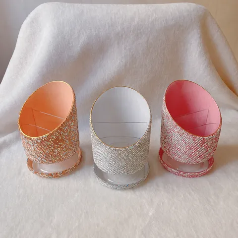 Bohemian Stil Strass Make-up Pinsel Halter Kosmetik Aufbewahrungsbox Luxus Kunststoff Desktop Organizer Mit Ablage