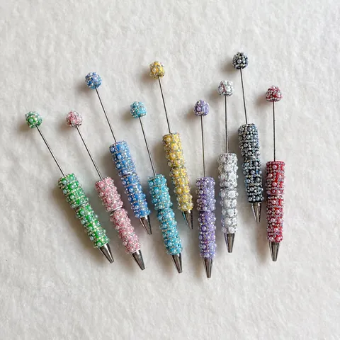 DIY Perlenstift Strass Künstliche Perle Kugelschreiber Kreativ Handgemacht Büro Schule Schreiben