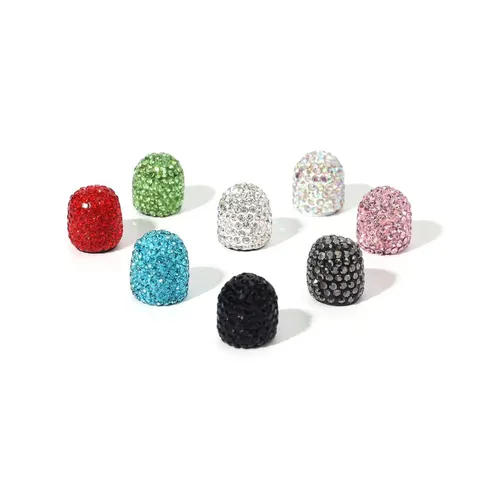 Universal Car Tire Valve Caps Rhinestone Crystal Dust Caps Sparkly Bling Auto Tire Stem Covers Car Exterior Accessories