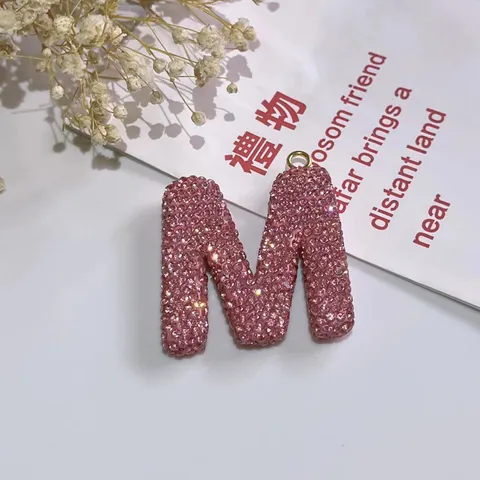 Strass Buchstaben Schlüsselanhänger Alphabet Auto Schlüsselring Luxus Tasche Anhänger Charm Zubehör