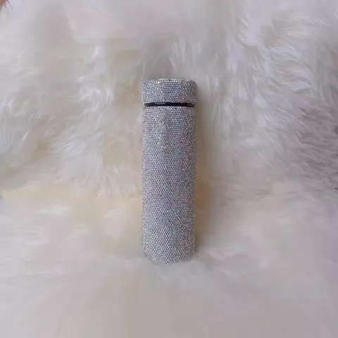 Damen Mode Auto Gerade Isolierte Wasserflasche Edelstahl Strass Bling Smart Thermosbecher Geschenk