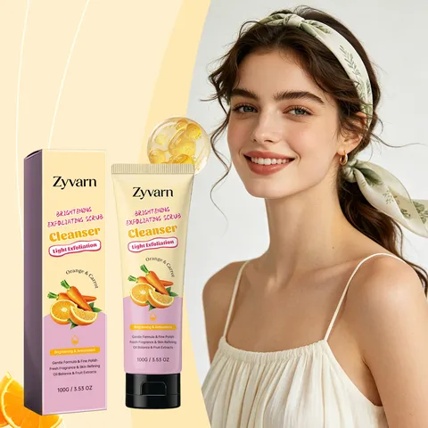 Απολεπιστικό Σώματος Zyvarn Βαθύς Καθαρισμός Ενυδατικό Λευκαντικό Εκχύλισμα Πορτοκαλιού και Καρότου Κρέμα Περιποίησης