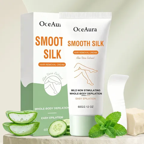 OCEAURA Hair Removal Cream Gentle Painless Hair Remover For Arms Underarms Legs With Scraper Body Care Skincare