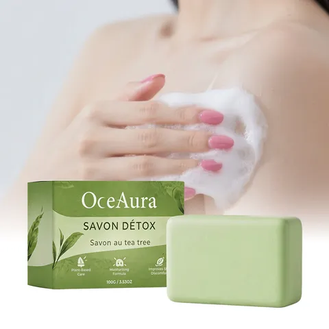 Σαπούνι Καθαρισμού Προσώπου Detox με Έλαιο Τεϊόδεντρου Απαλό Ενυδατικό Φυσικό Φροντίδα Σώματος Μπάρα Σαπουνιού