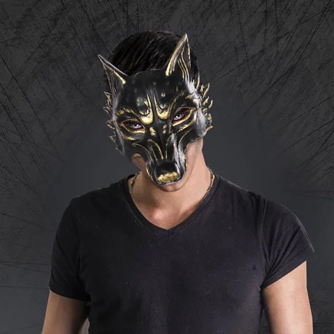 Halloween 3D Dier Wolf Masker Vintage Metallic PU Schuim Maskerade Wolf Masker Voor Mardi Gras Carnaval Feest Cosplay Rekwisieten