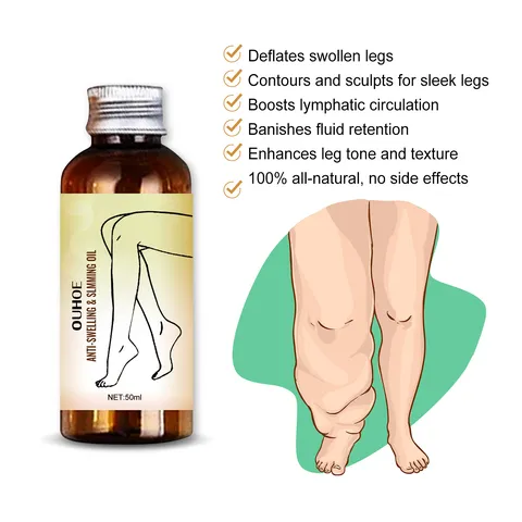 OUHOE Olio Essenziale per il Corpo Snellente Antigonfiore Rassodante Modellante per Gambe Estratto Erboreto Cura del Corpo Per Adulti