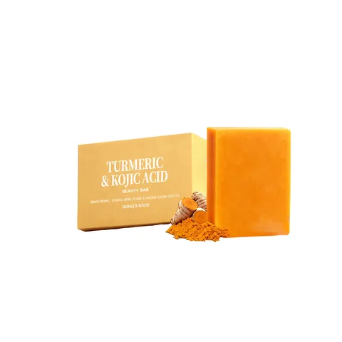 Turmeric And Kojic Acid Brightening Soap Gentle Cleansing Moisturizing Body Face Cleanser Bath Bar Skin Care