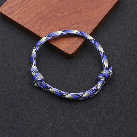 Minimalist Nylon Paracord Braided Bracelet Multicolor Adjustable Nautical Cord Hand Rope For Men Women Outdoor Sports Gift