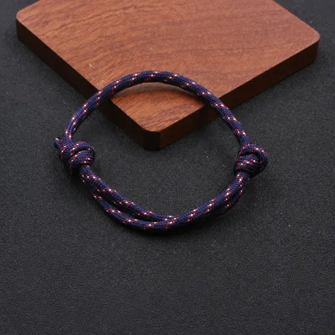 Minimalist Nylon Paracord Braided Bracelet Multicolor Adjustable Nautical Cord Hand Rope For Men Women Outdoor Sports Gift