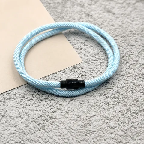 Handgemachtes Geflochtenes Seil Paar Armband Mit Magnetverschluss Geometrische Linien Muster Glücksbringer Faden Schmuck Geschenk Zum Valentinstag
