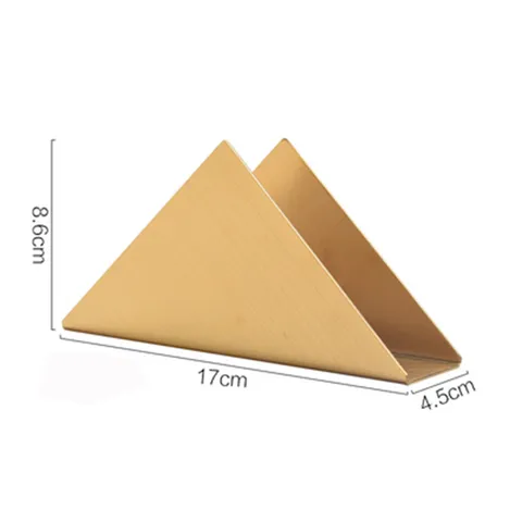 Minimalist Stainless Steel Triangle Napkin Holder Gold Black Metal Tissue Stand For Kitchen Dining Table Restaurant