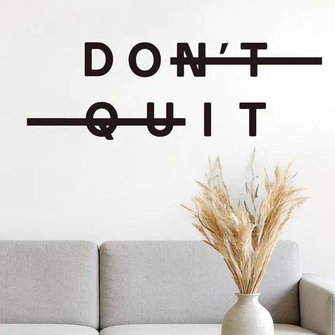Inspirerende Engelse Letters Citaat Wandsticker PVC Zelfklevend Motto Decor Sticker Voor Slaapkamer Woonkamer Gym Muur