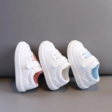 Scarpe Primi Passi per Bambini Antiscivolo Suola Morbida Sneaker Bianche per Neonati Bambini Ragazzi Ragazze Primavera Autunno Uso Quotidiano