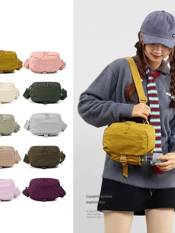 Lässige Nylon Schnelltrocknende Umhängetasche Einfarbig Wasserdichte Schultertasche Für Tägliches Pendeln Wandern Outdoor Reisen