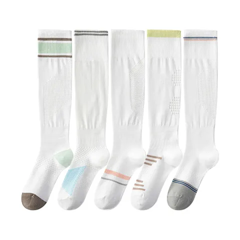 Calcetines de Compresión Deportivos para Mujer Malla Transpirable Atlético Correr Calcetines Largos Fitness Aire Libre