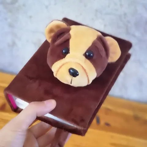 Lindo Perro Peluche Álbum de Fotos Dibujos Animados Animal Cubierta Suave Cuaderno Estudiante Regalo de Cumpleaños Niños Libro de Memoria