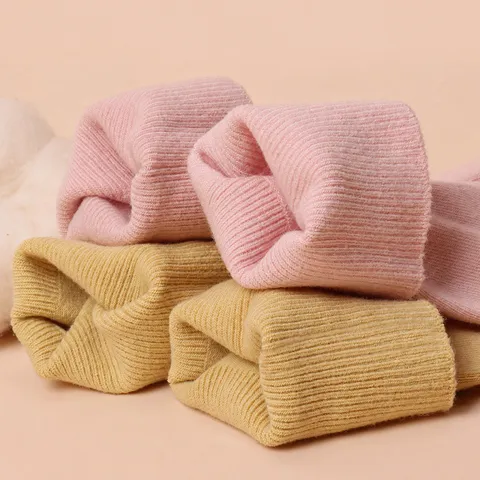Calcetines Medios de Algodón para Mujer Sin Presión Parte Superior Suelta Cómodo Transpirable Color Sólido Casual