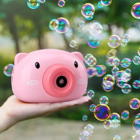 Niedliche Cartoon Schwein Seifenblasenmaschine Kamera Spielzeug Für Kinder Elektrische Automatische Seifenblasen Blower Mit Sound Licht Outdoor Spaß Interaktive Geschenk