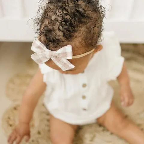 Baby Meisjes Elastische Nylon Hoofdbanden Met Grote Strik Bloemen Ruit Effen Kleur Haarbanden Voor Zuigelingen Peuters Kinderen
