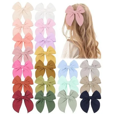 Handgefertigte Große Schleife Haarspange Für Mädchen Kinder Nylon Süße Einfarbige Entenschnabel Seitenclip Pony Haarnadel Kopfschmuck Zubehör