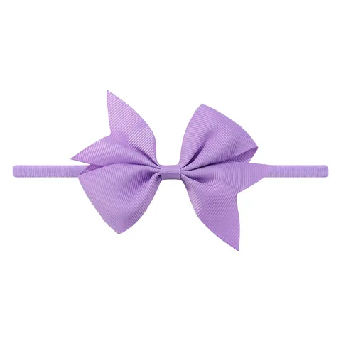 Baby Bow Headband Polyester Grosgrain Ribbon Hair Band Solid Color High Elastic Hair Accessories For Infants Toddler Girls
