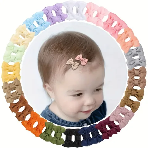 Candy Color Ribbon Bow Hair Clips Kids Baby Alligator Clips Handmade Grosgrain Ribbon Hairpins Sweet Hair Accessories For Girls