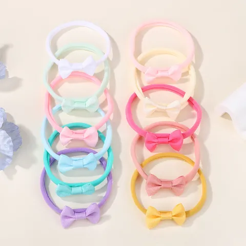 Fascia per Neonati con Fiocco in Nylon Elastico Morbido per Neonati e Bambini Fascia per Capelli per Ragazze Accessori