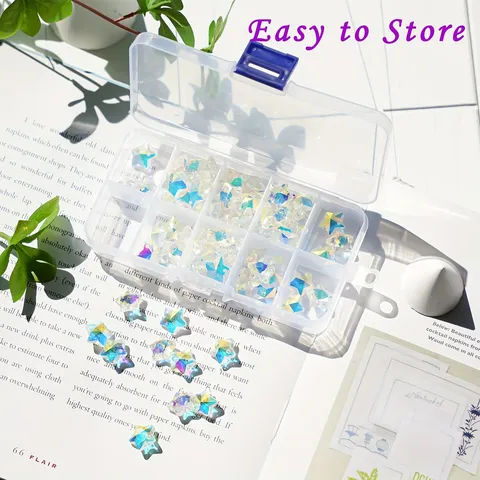 Multi-Color White Crystal Star Glass Beads Faceted Pentagram Pendants For DIY Bracelet Necklace Earring Jewelry Making Accessories