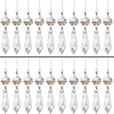 Prismi a Goccia in Cristallo per Lampadario Pendenti Parti di Illuminazione Ornamenti Appesi Decorativi per Lampada a Soffitto