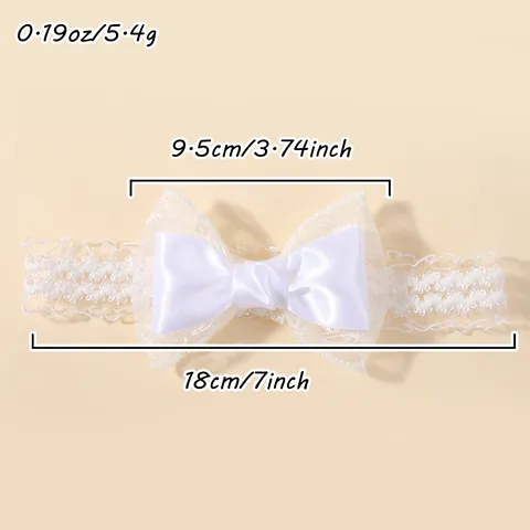 Kinderen Kant Strik Hoofdband Baby Meisjes Mesh Elastische Haarband Tule Kant Strikje Hoofddeksels Voor Peuters Accessoires