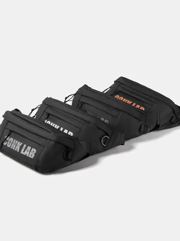 Bolso de Pecho Crossbody Streetwear de Gran Capacidad Unisex Estilo Motociclista Estampado de Letras Nylon para Viajes Diarios