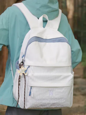 Sac à Dos Scolaire en Nylon à Carreaux pour Étudiants Grande Capacité Décontracté Sac à Dos à Damier Respirant Résistant à l'Usure Sac de Voyage Unisexe