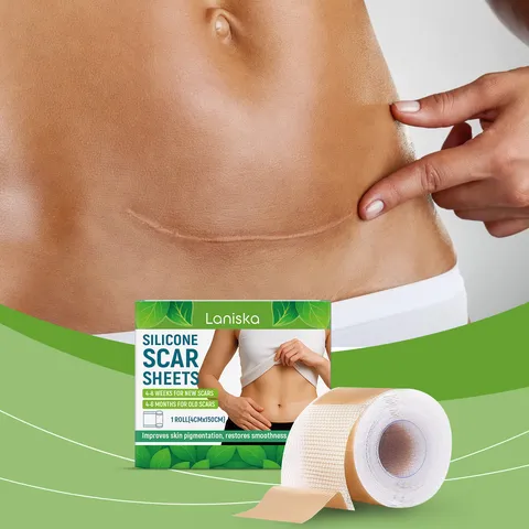 Rollo de Hojas de Cicatriz de Silicona para Cuidado de la Piel Corporal Suave Transpirable Cortable