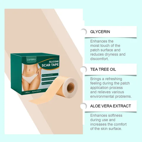 Rollo de Cinta de Silicona para Cicatrices para Cuidado de la Piel Corporal Suave Transpirable Reparación Diaria