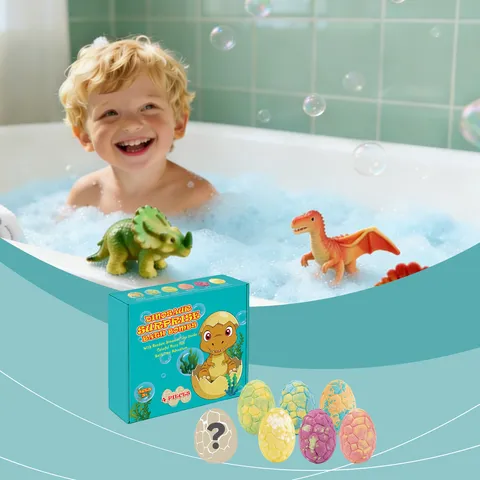 Kinderen Dinosaurus Badbommen Set Kleurrijke Vochtinbrengende Reinigende Badfizzies Met Verrassing Dinosaurus Speelgoed