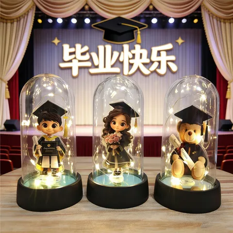 Graduation Commemorative Luminous Acrylic Cover Ornament Cartoon Student Led Night Light Festival Gift