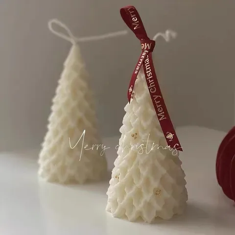 Handgemaakte Kerstboom Geurkaars Sojawas Feestelijke Vakantie Feest Woondecoratie Aromatherapie Winter Cadeau