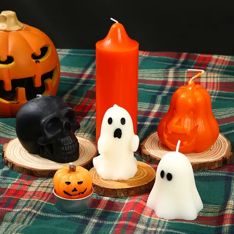 Halloween Ghost Scented Candle Soy Wax Handmade Aromatherapy Festival Party Decor Home Ornaments Gift