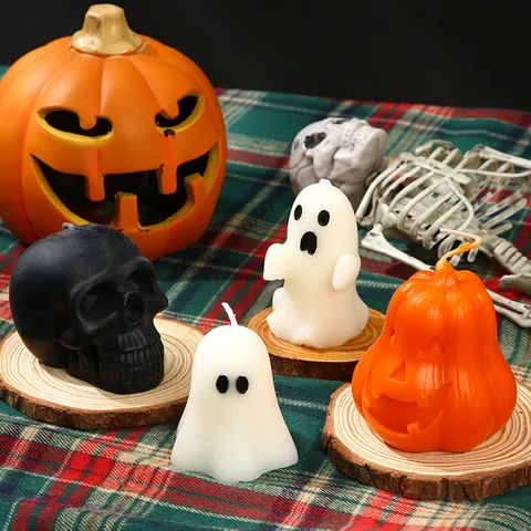 Halloween Ghost Scented Candle Soy Wax Handmade Aromatherapy Festival Party Decor Home Ornaments Gift