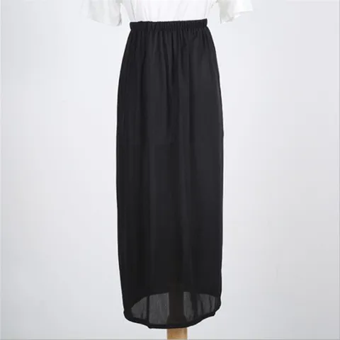 Damen Casual Einheitsfarbe Schnelltrocknendes Gewebe Langer Rock Sommer Sonnenschutz Koreanischer Stil Gerader Rock