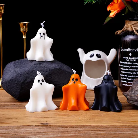 Halloween Ghost Scented Candle Handmade Cute Soy Wax Holiday Souvenir Party Decor Home Aromatherapy Ornaments