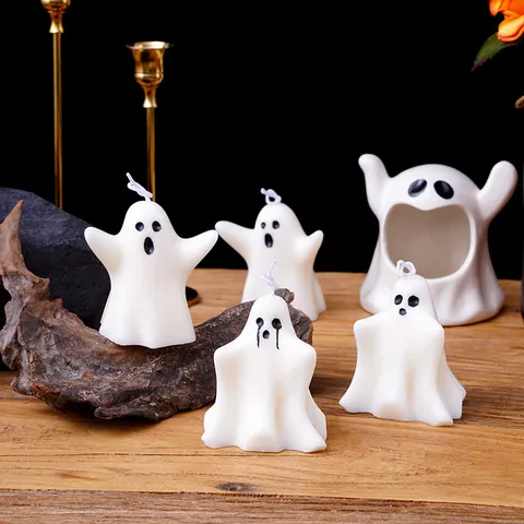 Halloween Ghost Scented Candle Handmade Cute Soy Wax Holiday Souvenir Party Decor Home Aromatherapy Ornaments