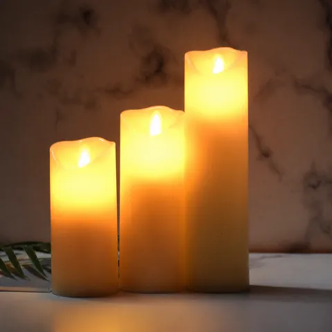 LED Elektronisch Kaarslicht Cilindrisch Paraffine Vlamloze Kaarsen Voor Bruiloft Verjaardag Feest Huisdecoratie Warm Licht