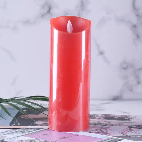 LED Bougie Électronique Lumineuse Cylindrique Paraffine Sans Flamme Pour Mariage Anniversaire Fête Décoration Intérieure Lumière Chaude
