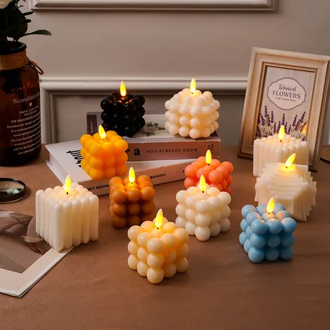 Vela LED Electrónica Cubo Mágico Cabeza de Bala Para Navidad Boda Fiesta Diseño de Lugar Accesorios de Decoración del Hogar